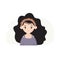 Girl with wreath portrait , avatar. Hair wreath