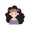 Girl with wreath portrait , avatar. Hair wreath