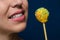 Girl with yellow cakepops