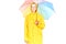 Girl in yellow raincoat