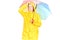 Girl in yellow raincoat