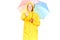 Girl in yellow raincoat