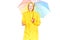 Girl in yellow raincoat