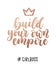 Girlboss inspirational inscription with rose gold and crown