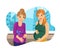 Girlfriends Discussing Pregnancy Flat Illustration