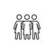 Girlfriends Friendship line icon