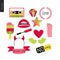 Girlish icons set