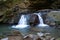 Girlish Tears waterfall on Zhonka River in Carpathian Mountains, Ukraine