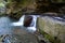 Girlish Tears waterfall on Zhonka River in Carpathian Mountains, Ukraine