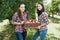 Girls with Apple in the Apple Orchard