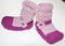 Girls baby socks, socks, gestrick in pink