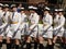 Girls-cadets of the Military University and Volsky military Institute at the rehearsal of the Victory parade.