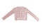 Girls clothes. Festive beautiful pink little girl sweater or knitted cardigan isolated on a white background. Children and kids