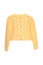 Girls clothes. Festive beautiful yellow little girl sweater or knitted cardigan isolated on a white background. Children and kids