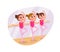 Girls dancing. Ballerinas staying in a class. Ballet classes.