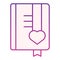 Girls diary flat icon. Book purple icons in trendy flat style. Notepad gradient style design, designed for web and app