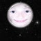 Girls face in shape of a full moon