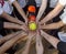 Girls Fastpitch Softball Team Inspirational Huddle