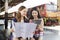 Girls Friendship Hangout Traveling Holiday Map Concept