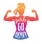 Girls go heavy. Fitness vector illustration with lettering for women.