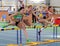 Girls on the hurdles race