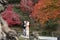 Girls with kimono visit to the garden of Kodaiji Temple in Kyoto Japan