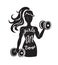 Girls lift, too. Vector illustration on fitness motivation. stay strong and get fit [Converted