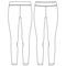 Girls Long Legging fashion flat sketch template. Women Active wear Regular length Legging Technical Fashion Illustration