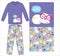 girls long pant long t shirt panda print all over print vector