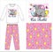 girls long t shirt long pant cute rabbit print vector