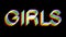 Girls neon sign. Night light sign, Neon banner a real sign