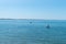 Girls on a paddle board at the edge of Ã®le de Noirmoutier France