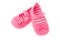 Girls pink baby shoes