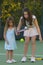 Girls Playing Tennis