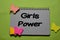 Girls Power write on a book isolated on office desk