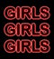 Girls Red Neon Sign