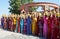 Girls in religious rituals in Rajasthani traditional apparel