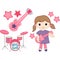 Girls rock vector pack