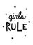 Girls Rule Wall Art Quote