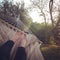 Girls selfie in a hammock