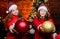 Girls sisters santa claus costumes. Kids lovely friends meet Christmas holiday. Family celebrate Christmas. Togetherness