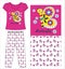 girls t shirt with long pant butterfly print