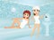 Girls in turkish bath