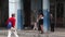 Girls waiting for the lift in Havana, Cuba