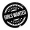 Girls Wanted rubber stamp