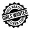 Girls Wanted rubber stamp