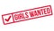 Girls Wanted rubber stamp