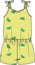 Girls and Women Wear Jumpsuit with Lime Pattern