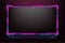 Girly gaming screen panel with pink and dark colors. Online streaming overlay decoration with abstract shapes. Live streaming