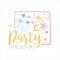 Girly Pajama Party Invitation Card Template With Garlands Inviting Kids For The Slumber Pyjama Overnight Sleepover